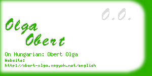 olga obert business card